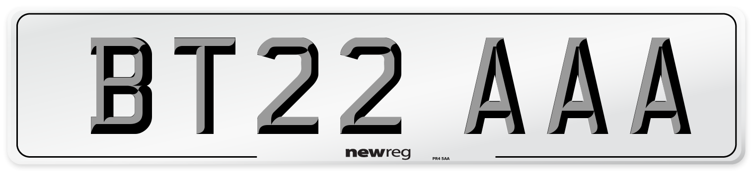 BT22 AAA Number Plate from New Reg